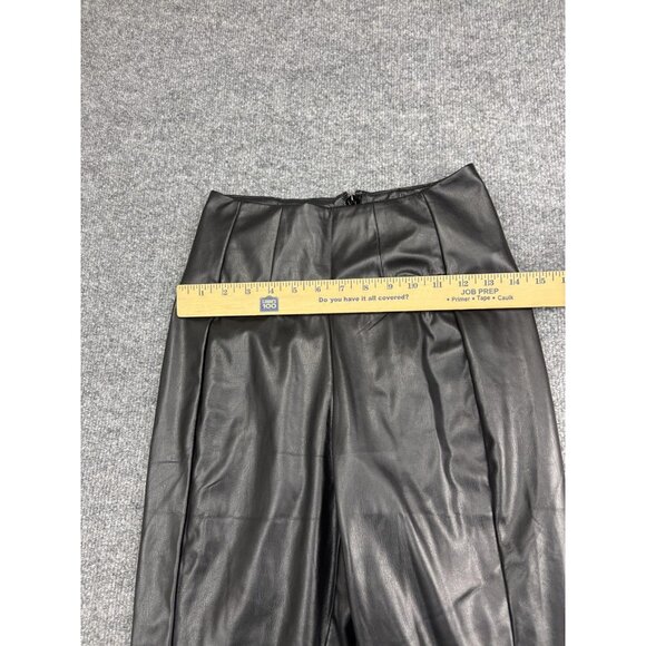 Guess Pants Womens Small Black Faux Leather Skinny High Rise Zip Leggings - Picture 3 of 10